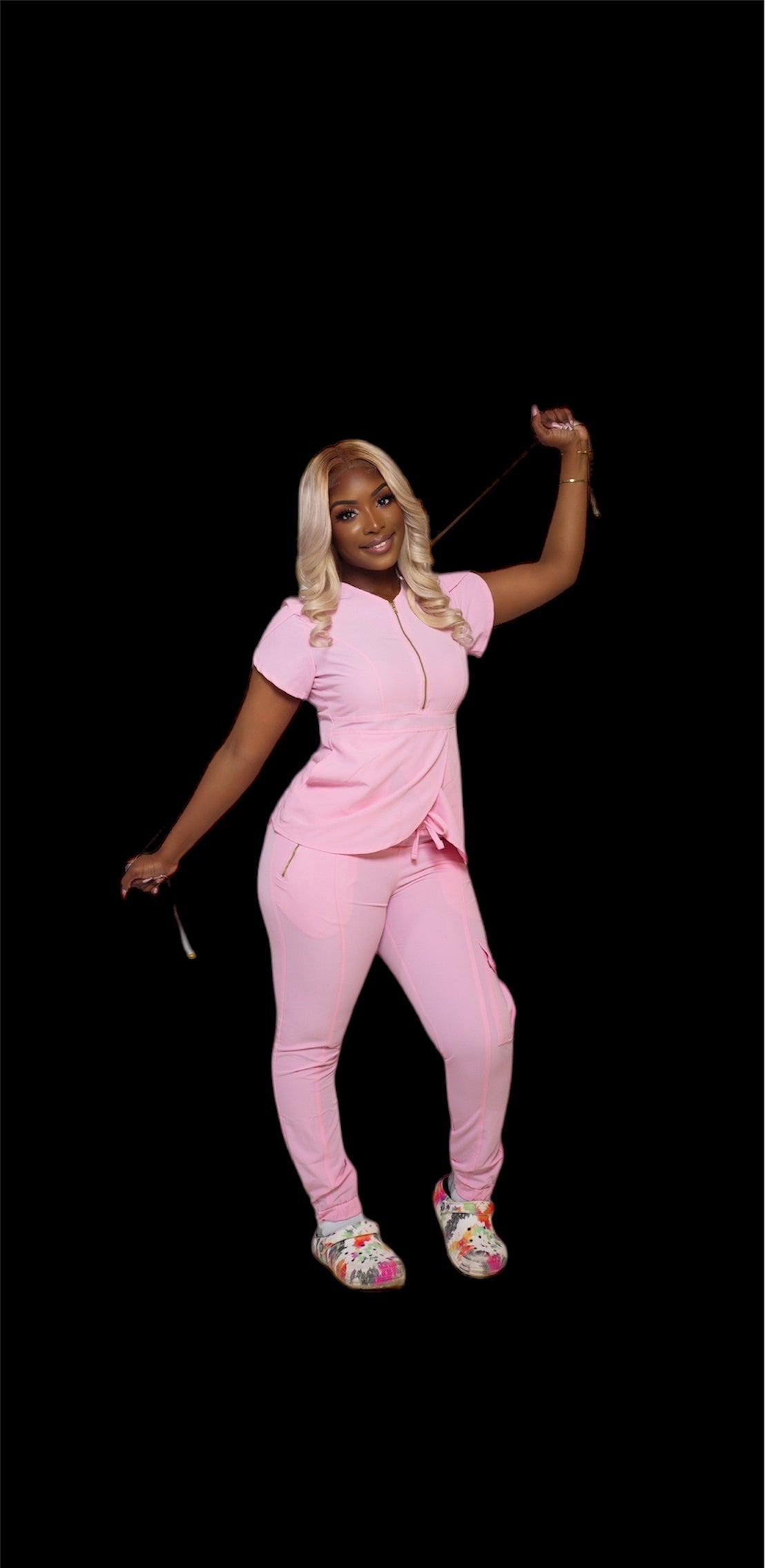 Pink Jogger Scrub Pants