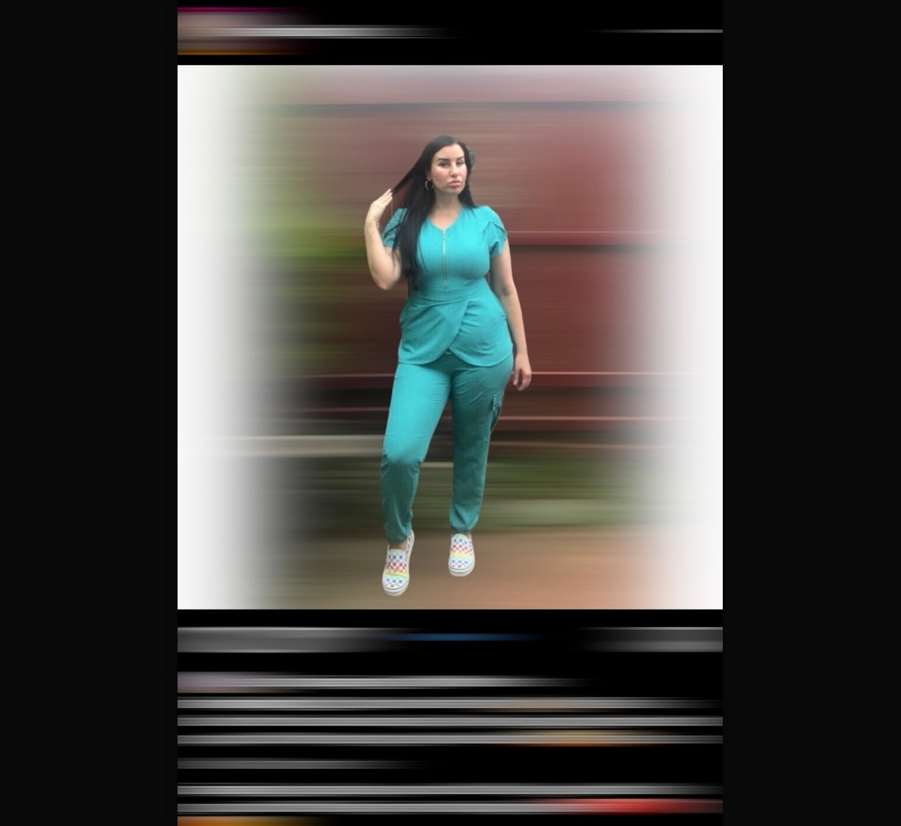 Teal Jogger scrub pants
